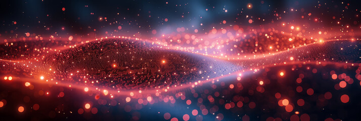 Digital background for tech, AI, neural networks, data, audio, graphics