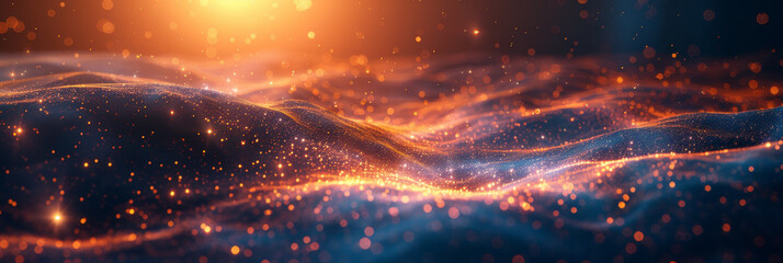 Digital background for tech, AI, neural networks, data, audio, graphics