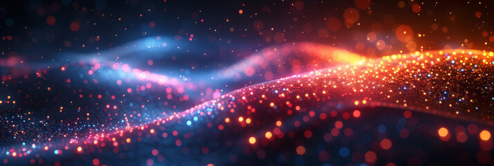 Digital background for tech, AI, neural networks, data, audio, graphics