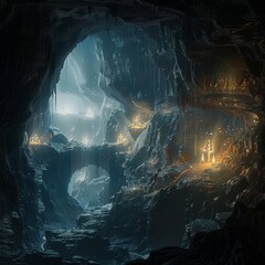 Poster - dark fantasy cave