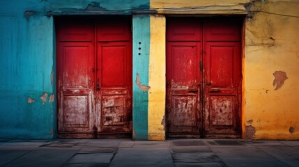 Poster - door, colorful, sunset, new world, abstract, photography, wallpaper