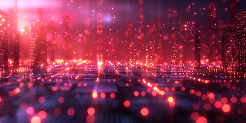 Digital background for tech, AI, neural networks, data, audio, graphics
