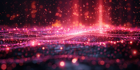 Digital background for tech, AI, neural networks, data, audio, graphics