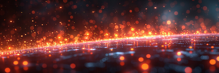 Digital background for tech, AI, neural networks, data, audio, graphics