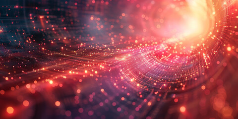 Digital background for tech, AI, neural networks, data, audio, graphics