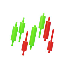 Aufkleber - 3D Candlesticks identify patterns