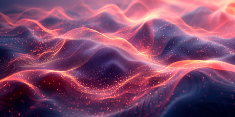Digital background for tech, AI, neural networks, data, audio, graphics