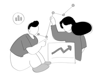 Poster - manage control target chart statistics analysis of economics graph target business coworker colleague