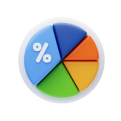 Aufkleber - 3D Pie charts are an effective tool
