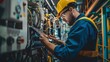 © Beersing93 - Illustration of Using historical and real-time data to predict equipment failures and schedule proactive maintenance. Ai Generate.
