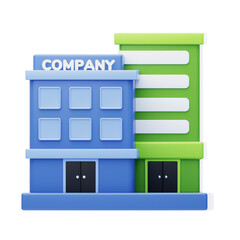 Aufkleber - 3D Company Building