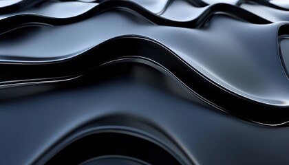 Poster - 3d abstract black shape background