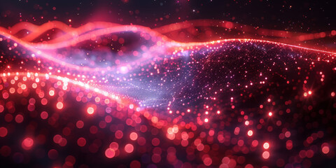 Digital background for tech, AI, neural networks, data, audio, graphics