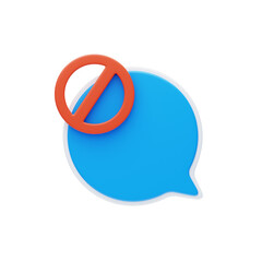 Poster - 3D Stop Distractions With Blocked Chats