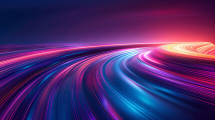 Canvas Print - Speed lines background with lines and particles, abstract neon design concept illustration