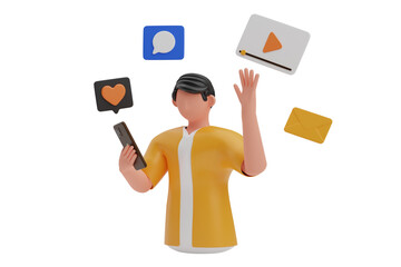 Aufkleber - Content Creation 3D Illustration