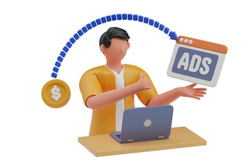Poster - Internet Ads 3D Illustration