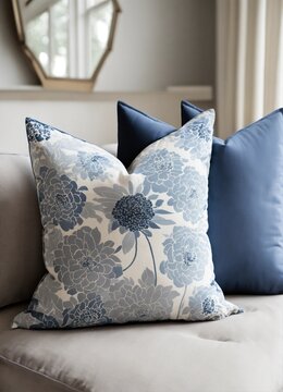 MUTED FLORAL DECORATIVE ACCENT PILLOWS IN MODERN M
