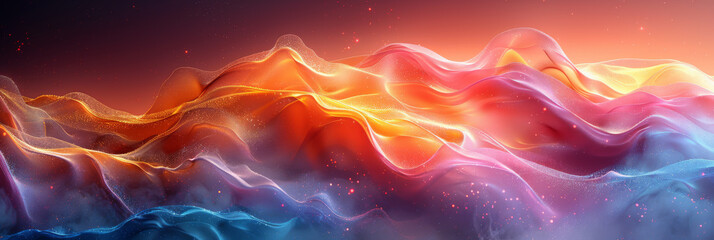 Digital background for tech, AI, neural networks, data, audio, graphics
