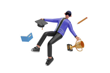 Poster - Metaverse education 3D Illustration