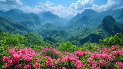 Wall Mural - meadow with flowers