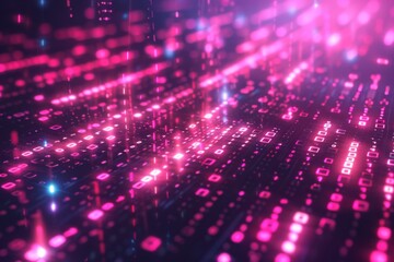 Digital Binary Technology Background created with Generative AI