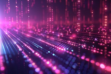 Digital Binary Technology Background created with Generative AI