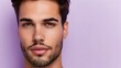 © LookChin AI - Handsome South American Male Model with Flawless Skin in Decorative Skincare Advertisement