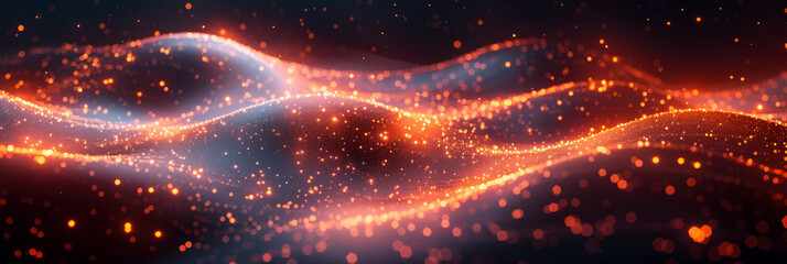 Digital background for tech, AI, neural networks, data, audio, graphics