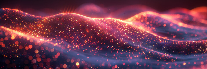 Digital background for tech, AI, neural networks, data, audio, graphics