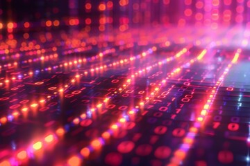 Digital Binary Technology Background created with Generative AI