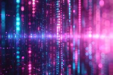Digital Binary Technology Background created with Generative AI