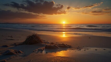 Wall Mural - sunset over the ocean