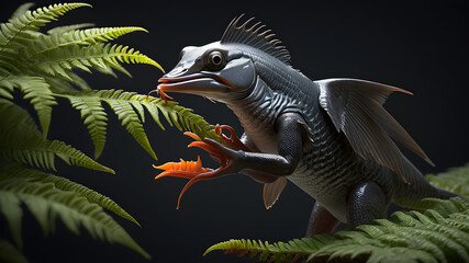 Belted fingfisher holding fern, elegant, luxury, clean, smooth, elegant, beautiful, highly detailed, sharp focus, studio photography, xf iq 4, 1 5 0 mp, 5 0 mm, iso 2 0 0, 1 / 1 6 0 s, realistic, natu