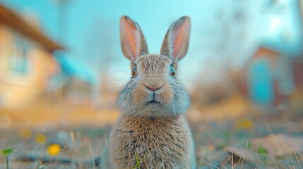 Wall Mural - rabbit in the grass