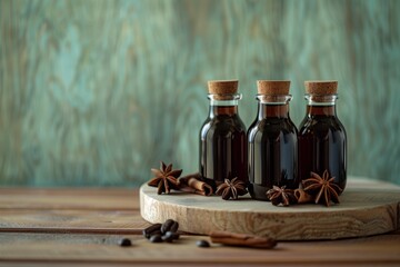 Wall Mural - coffee syrup in glass bottle