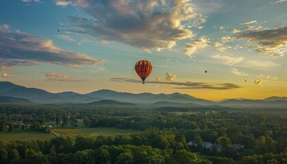 Wall Mural - The Colorful Skies of the Adirondack Balloon Festival in Queensbury, New York