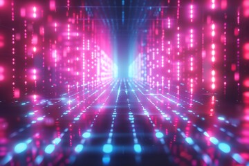 Digital Binary Technology Background created with Generative AI