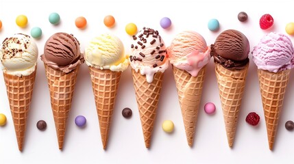 Wall Mural - ice cream with chocolate,
