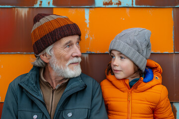 Wall Mural - Enkel und Opa