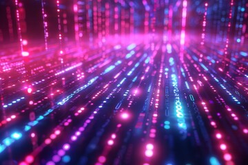 Digital Binary Technology Background created with Generative AI