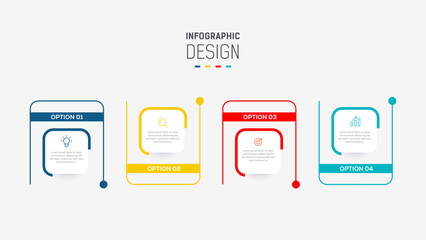 Three Step Infographic label design Vector template with line icons. process steps diagram, presentations, workflow layout, banner, flow chart, info graph vector illustration.