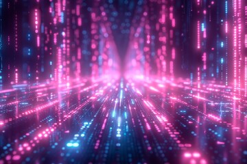 Digital Binary Technology Background created with Generative AI