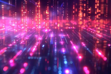 Digital Binary Technology Background created with Generative AI