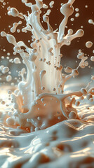 Sticker - background with splash of milk