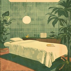 Canvas Print - interior of a hotel room