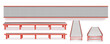 © vipman4 - Delivery concept. Empty conveyor line isolated on a white.