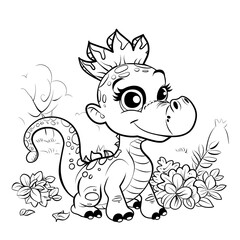 Sticker - dragon sketch