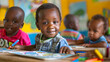 © EmmaStock - African early childhood schoolchildren learning in the classroom