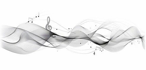 Wall Mural - music notes, simple design, white background, vector illustration